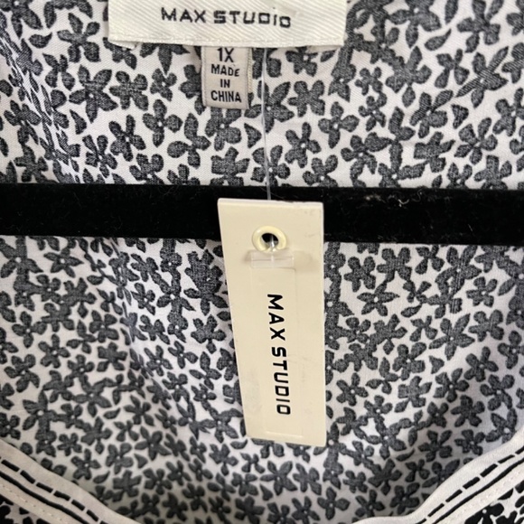 Max Studio Baby Doll Top - SIZE 1X ~ SUPER CUTE - Picture 2 of 5